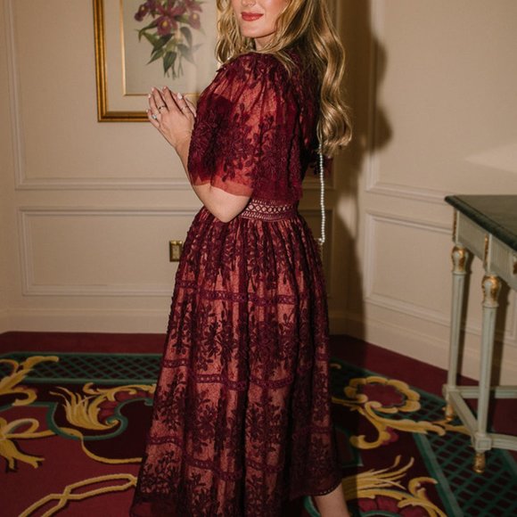 IvyCityCo Venice Dress With Flutter Sleeves - Size S - Picture 6 of 8